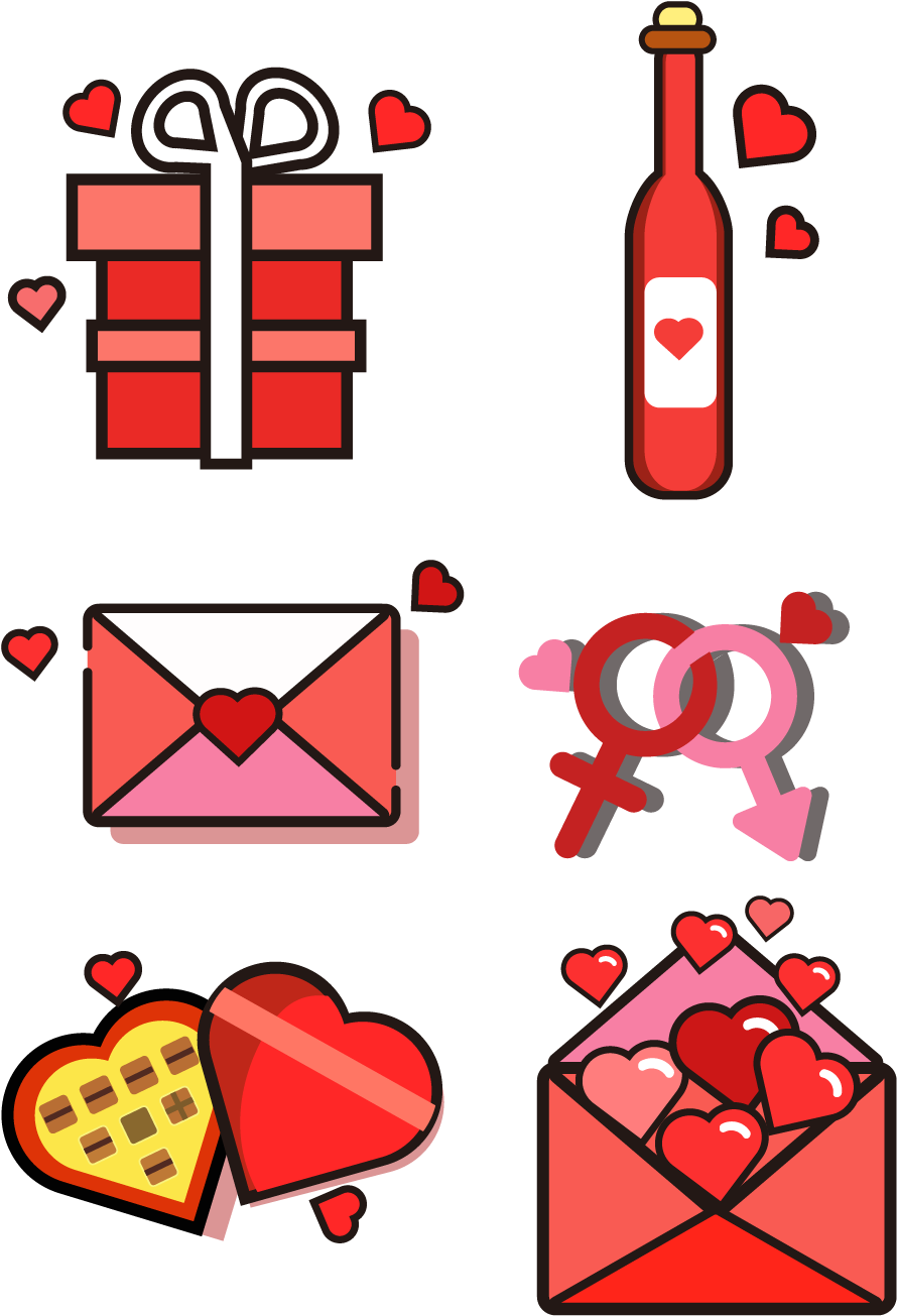 Valentine Day Elements Chocolate Envelope Gift Png (1024x1370), Png Download