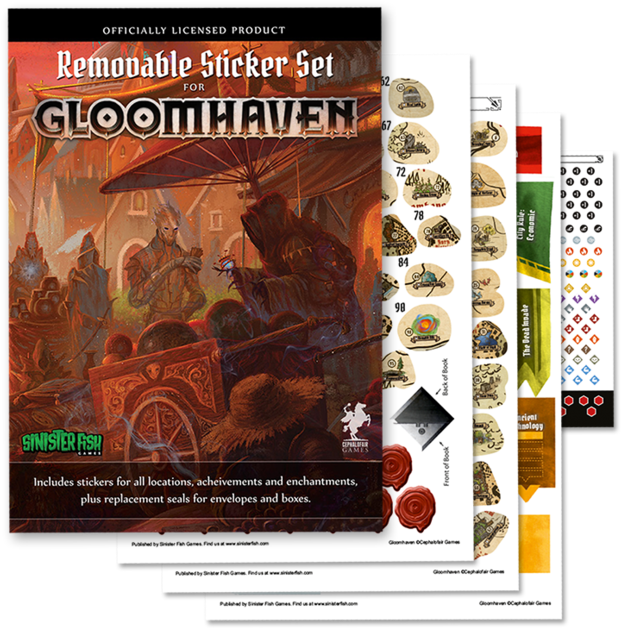 Gloomhaven Board Game Removable Sticker Set - Gloomhaven Removable Stickers (690x690), Png Download