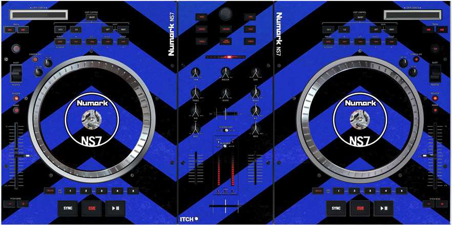 Numark Ns7 Ns 7 Skin Custom Protective Cover Overlay - Numark Ns7 (900x900), Png Download