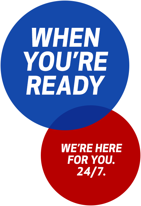 When You're Readywe're Here For You, - We Re Here For You 24 7 (494x718), Png Download
