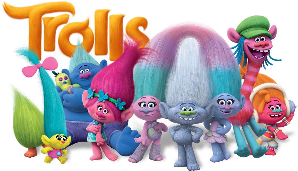 Movie Fanart - Trolls Movie (1000x562), Png Download