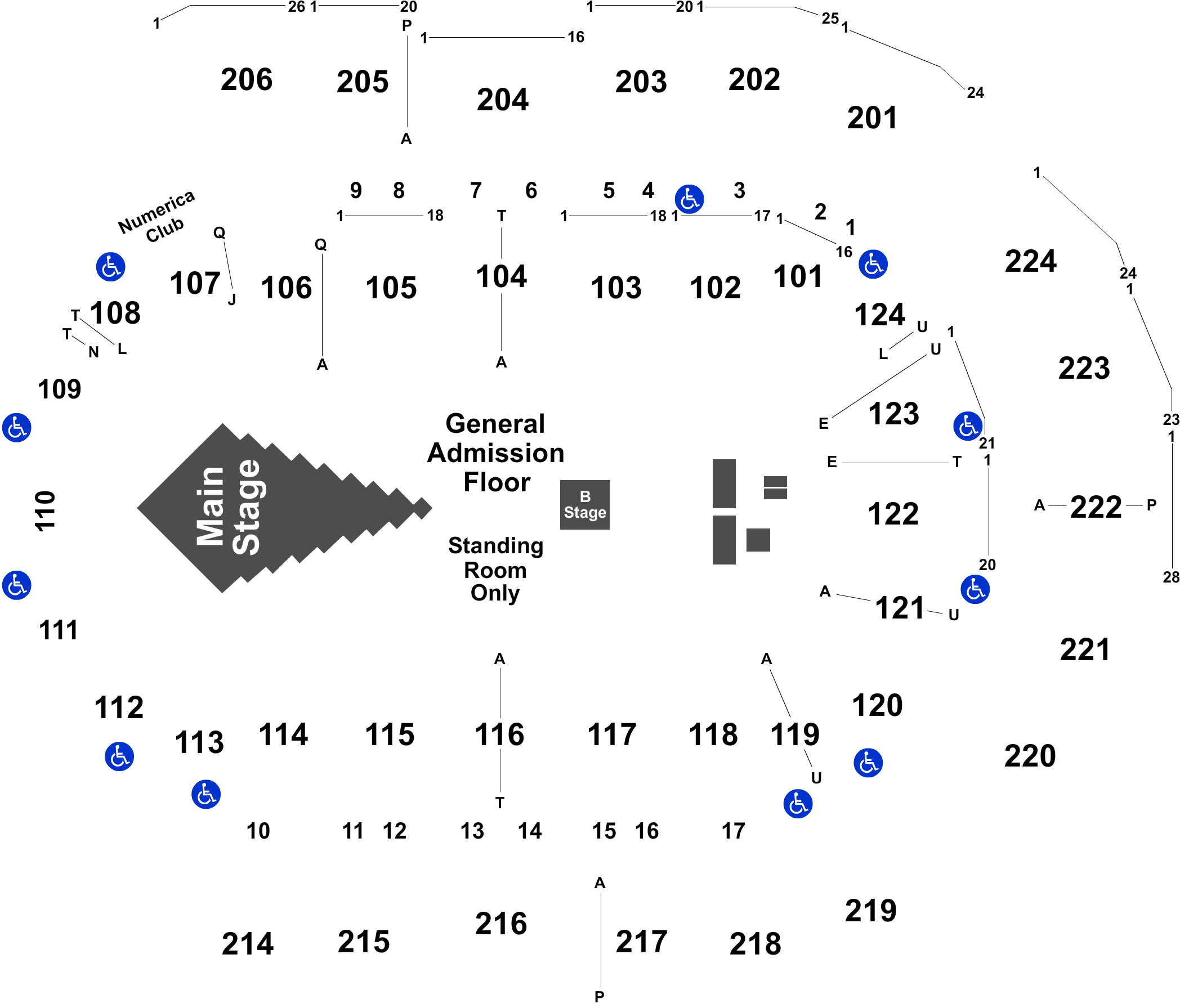 Event Info - Spokane Arena Seating Chart For Garth Brooks (2100x1920), Png Download