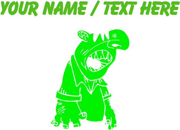 Custom Green Alien Baseball Cap - Sticker (700x700), Png Download