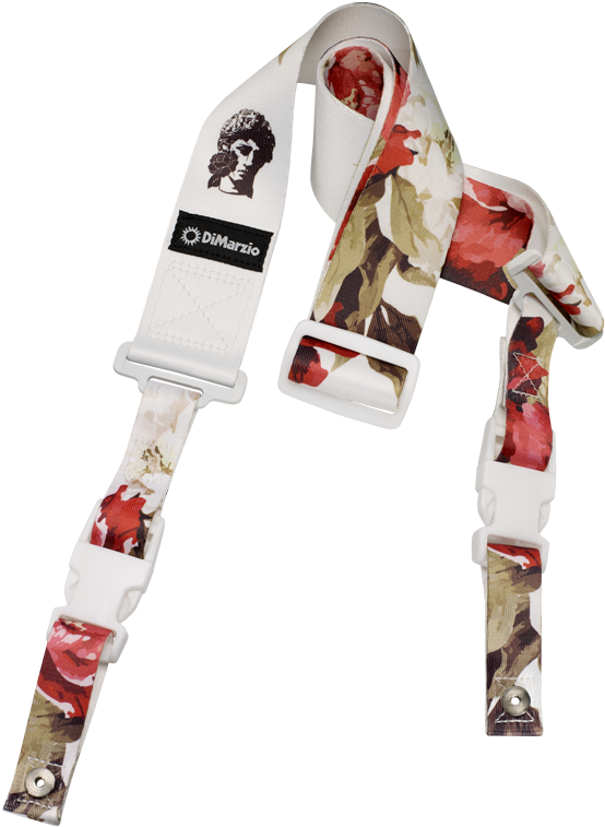 Polyphia Floral Muse White Cliplock - Dimarzio Strap (767x767), Png Download