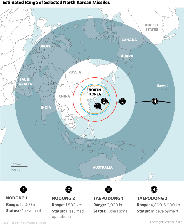 The United States Will Base Its Decision About Whether - North Korea Strike Range (640x786), Png Download
