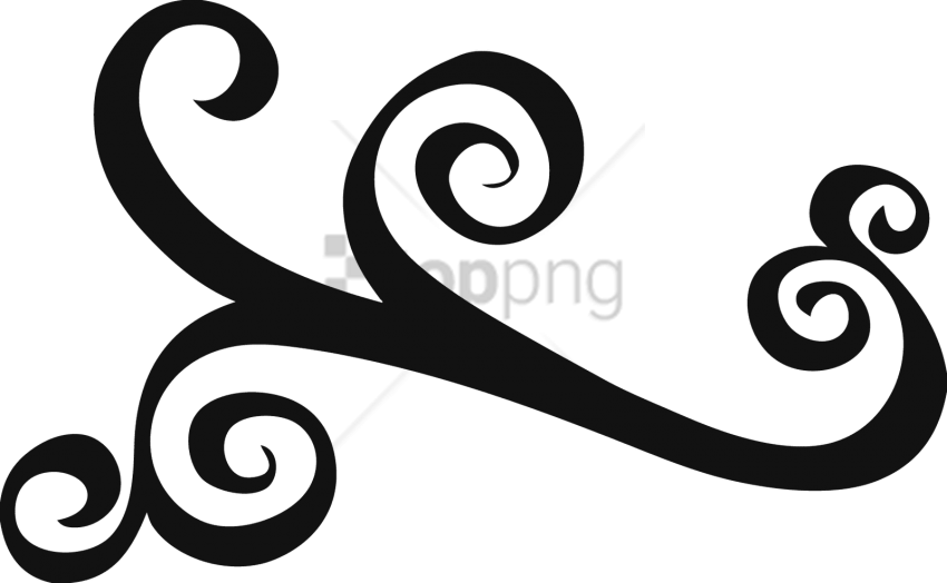 Free Png Swirl Line Design Png Png Image With Transparent - Swirl Clipart (850x524), Png Download