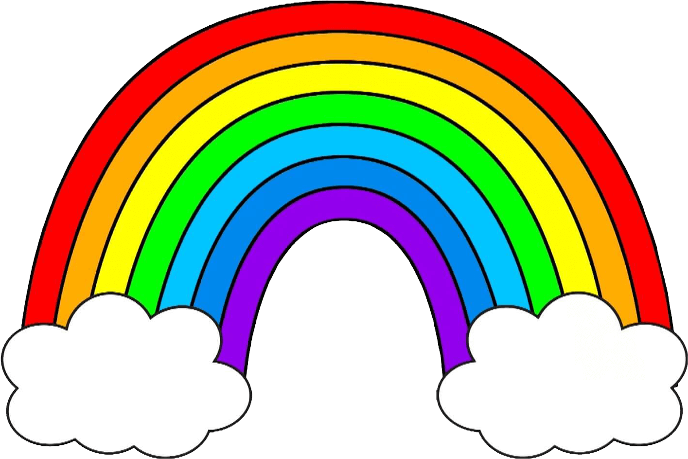 Free Download These Rainbow Clip Art - Rainbow Colors Kids (1524x1044), Png Download