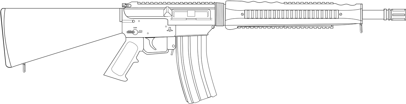 Image - Firearm (1376x472), Png Download