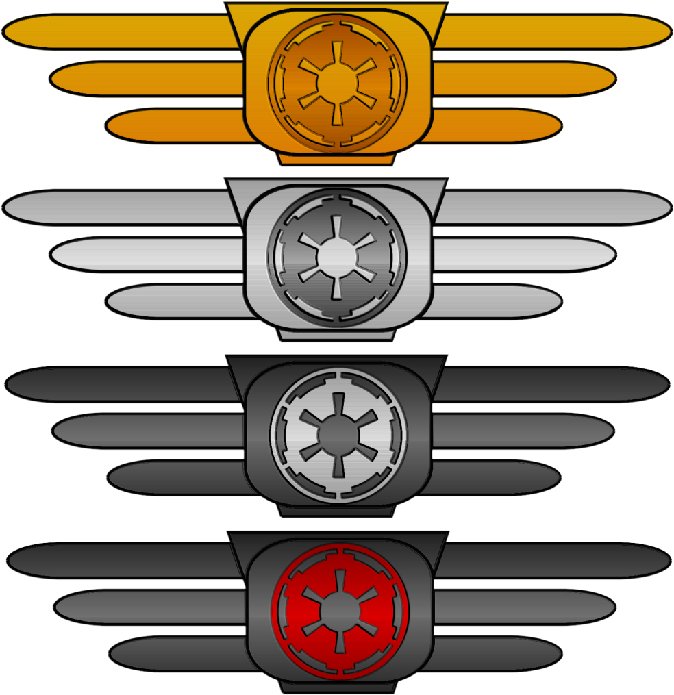 Also, A Sample Nameplate Using The Senior Tie Pilot - Imperial Pilot Wings (989x1023), Png Download