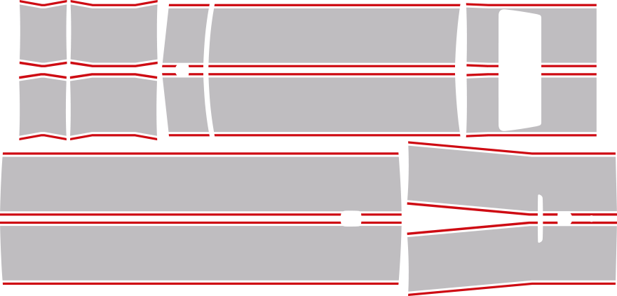 2006-2010 Charger Rally Racing Dual Stripes Kit Graphic - Colorfulness (880x422), Png Download