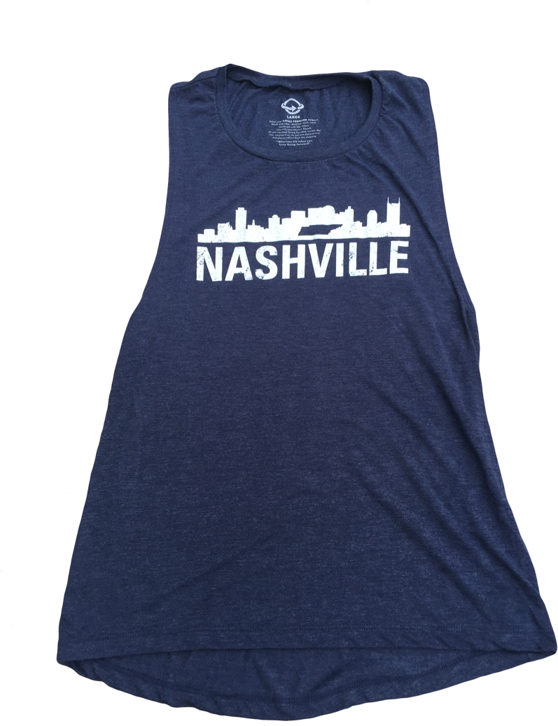 Nashville Skyline Tank - Active Tank (1000x1055), Png Download
