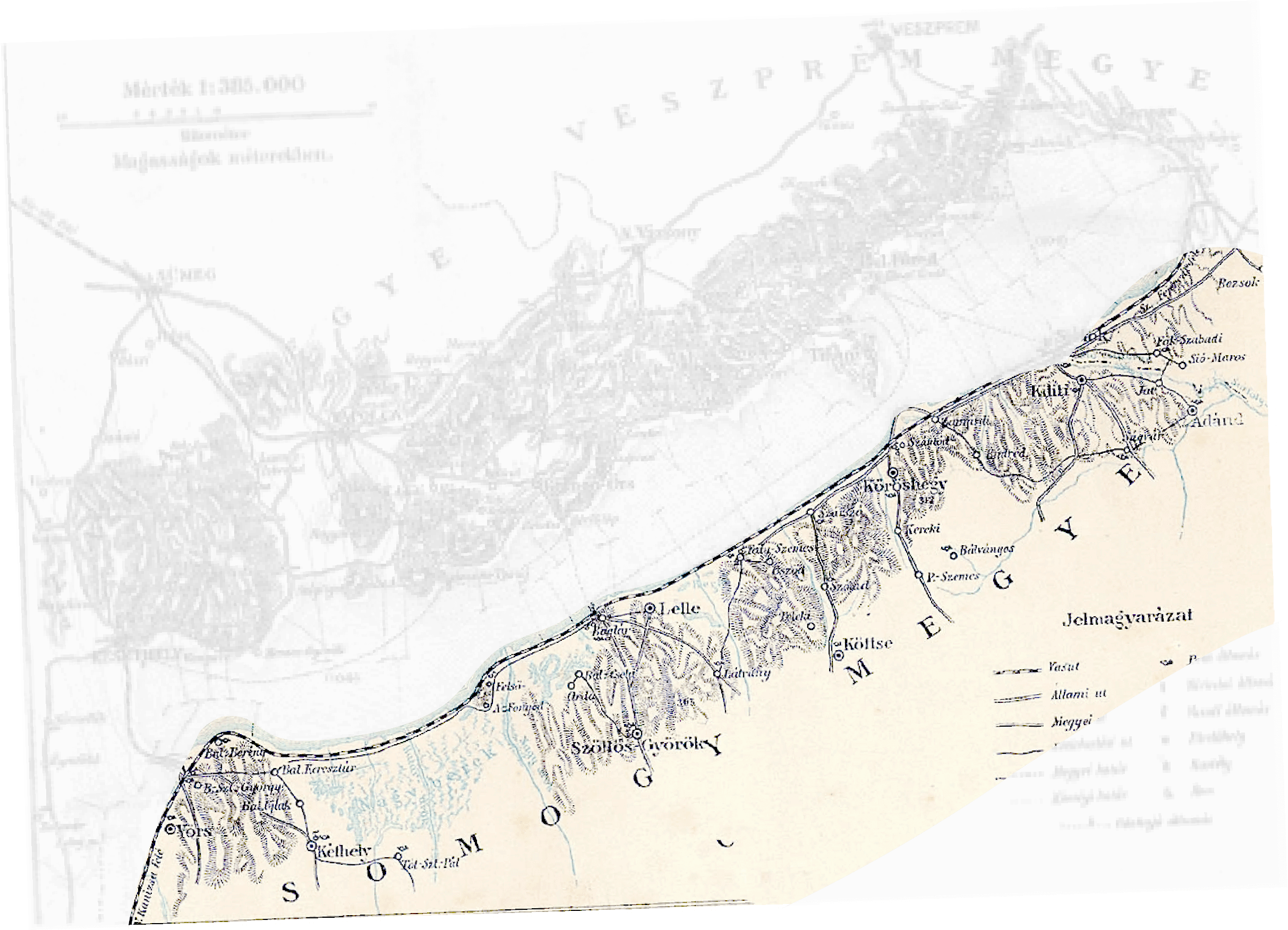 Map Of Lake Balaton - Mountain (2436x1762), Png Download