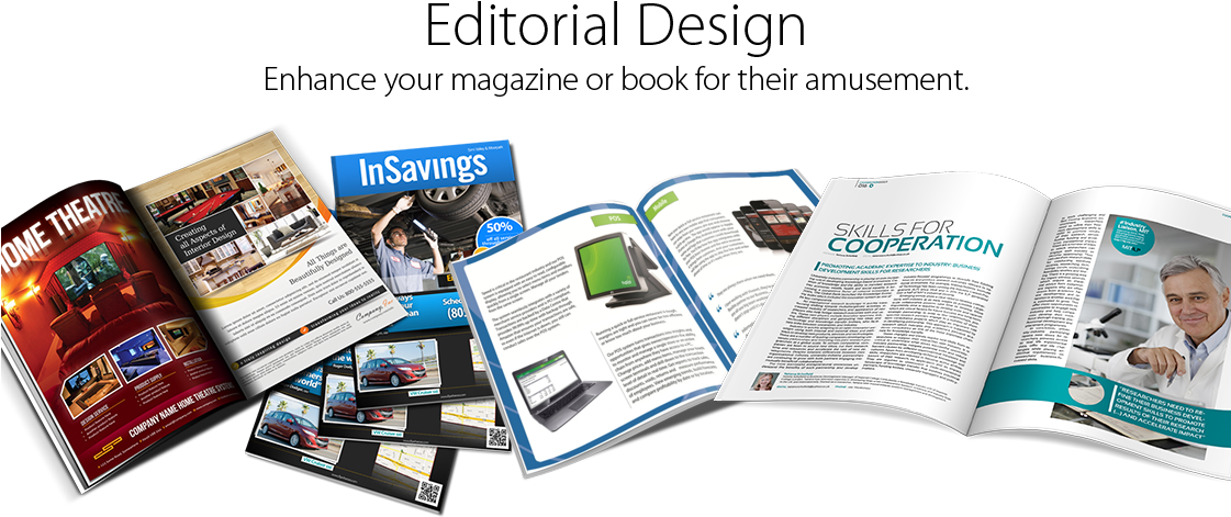 Magazine Design Book Design Graphic Design - Magazine Book Design (1120x499), Png Download