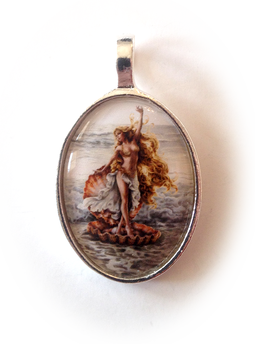 Aphrodite Solitaire Silver Pendant 25 X 18mm - ギリシャ 神話 一 番 美しい 女神 (892x1200), Png Download