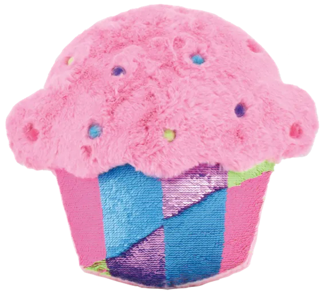 Cupcake Furry Reversible Sequin Pillow - Gelato (640x584), Png Download