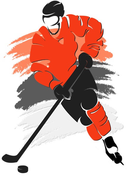 Click And Drag To Re-position The Image, If Desired - Silhouette Of Hockey Player (600x640), Png Download