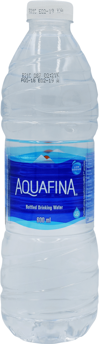 Aquafina Drinking Water 600 Ml - لتر ماء (1156x1358), Png Download