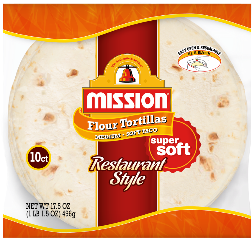 Mission Flour Tortillas (880x940), Png Download