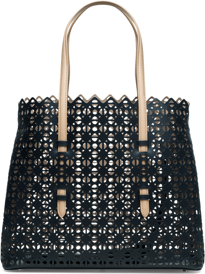 Bags Leathergoods Monica Vacchetta Black Natural - Tote Bag (1024x1024), Png Download