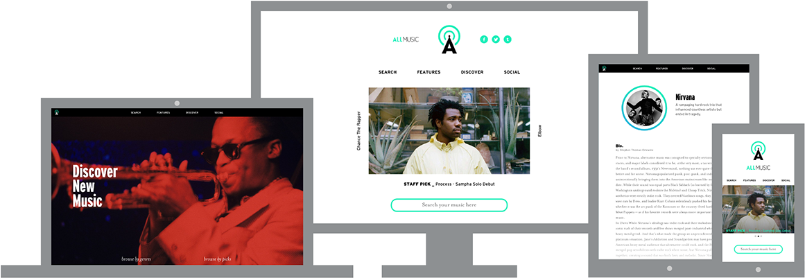 All Music Guide Redesign - Graphic Design (1400x778), Png Download