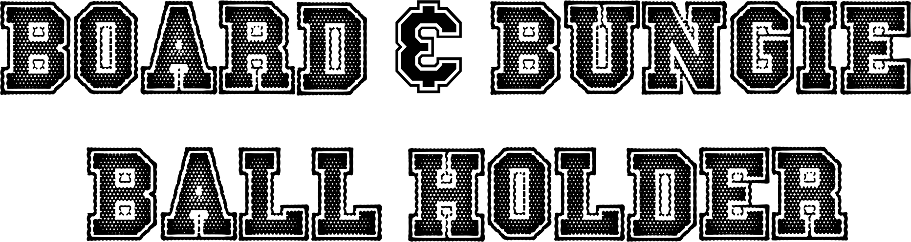 Board And Bungie Ball Holder - Illustration (1864x497), Png Download