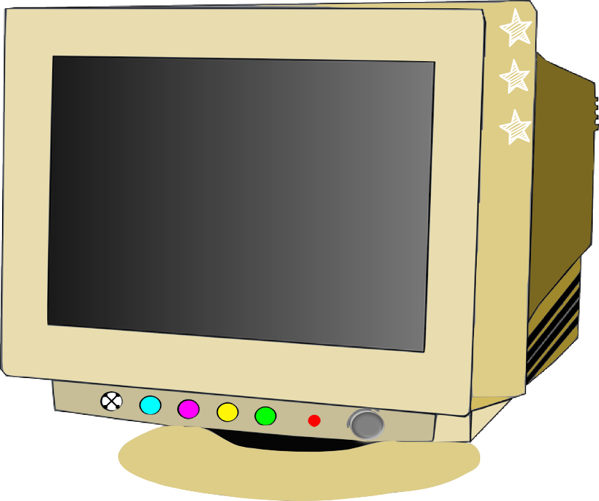 Computador, Pc Antigo, Tela Lcd - Television Set (862x721), Png Download