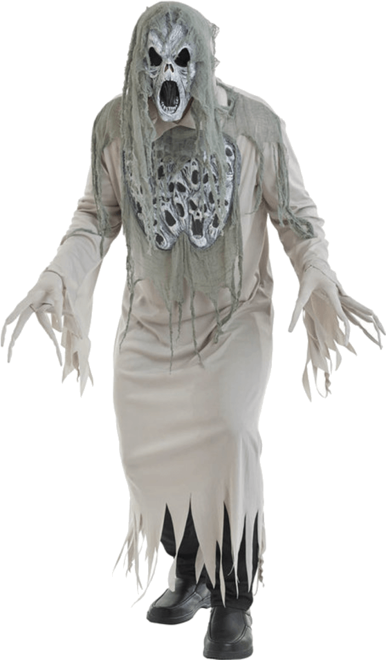 Adult Wailing Spirit Halloween Costume - Disfraz De Espiritu Halloween (600x951), Png Download