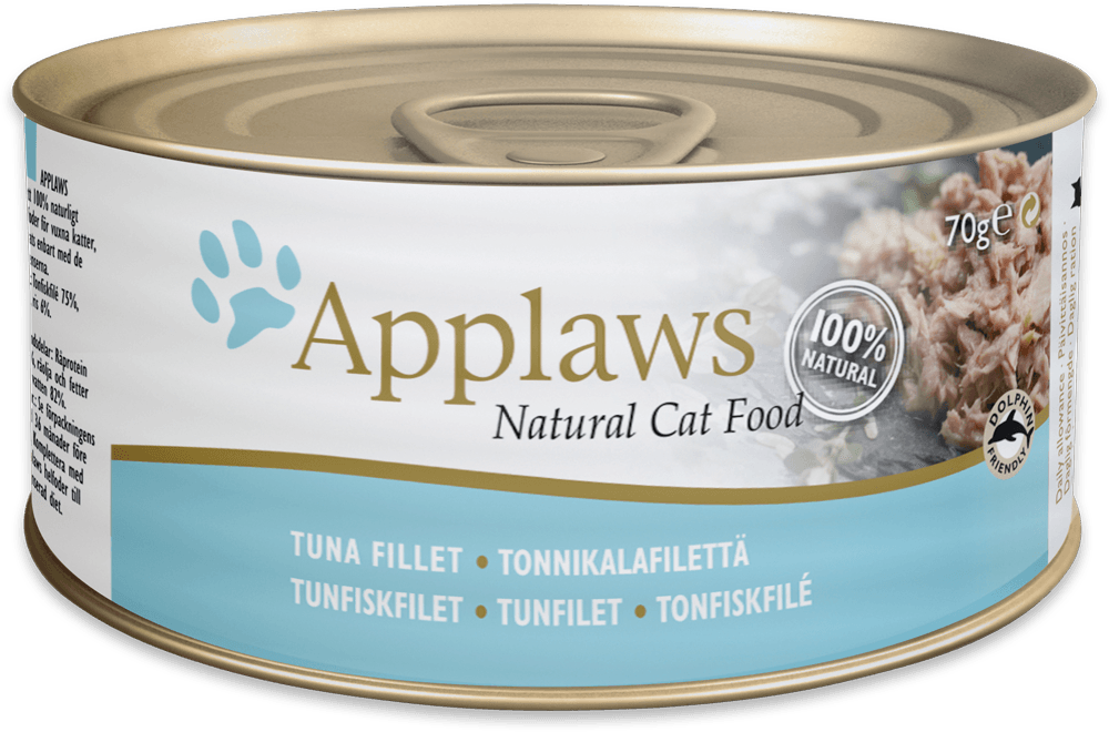 Tuna Fillet 70g Tin - Applaws Tuna And Seaweed (1000x660), Png Download