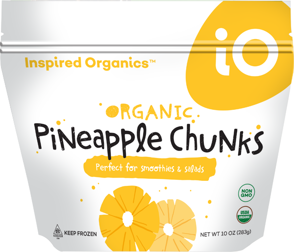 Organic Pineapple Chunks - Graphic Design (600x514), Png Download