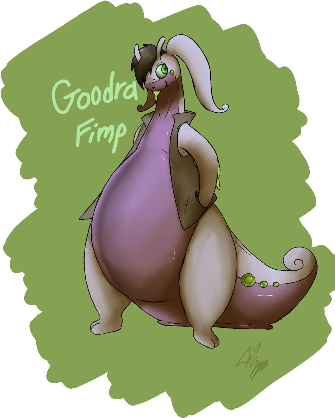 Goodra - Cartoon (1117x1490), Png Download