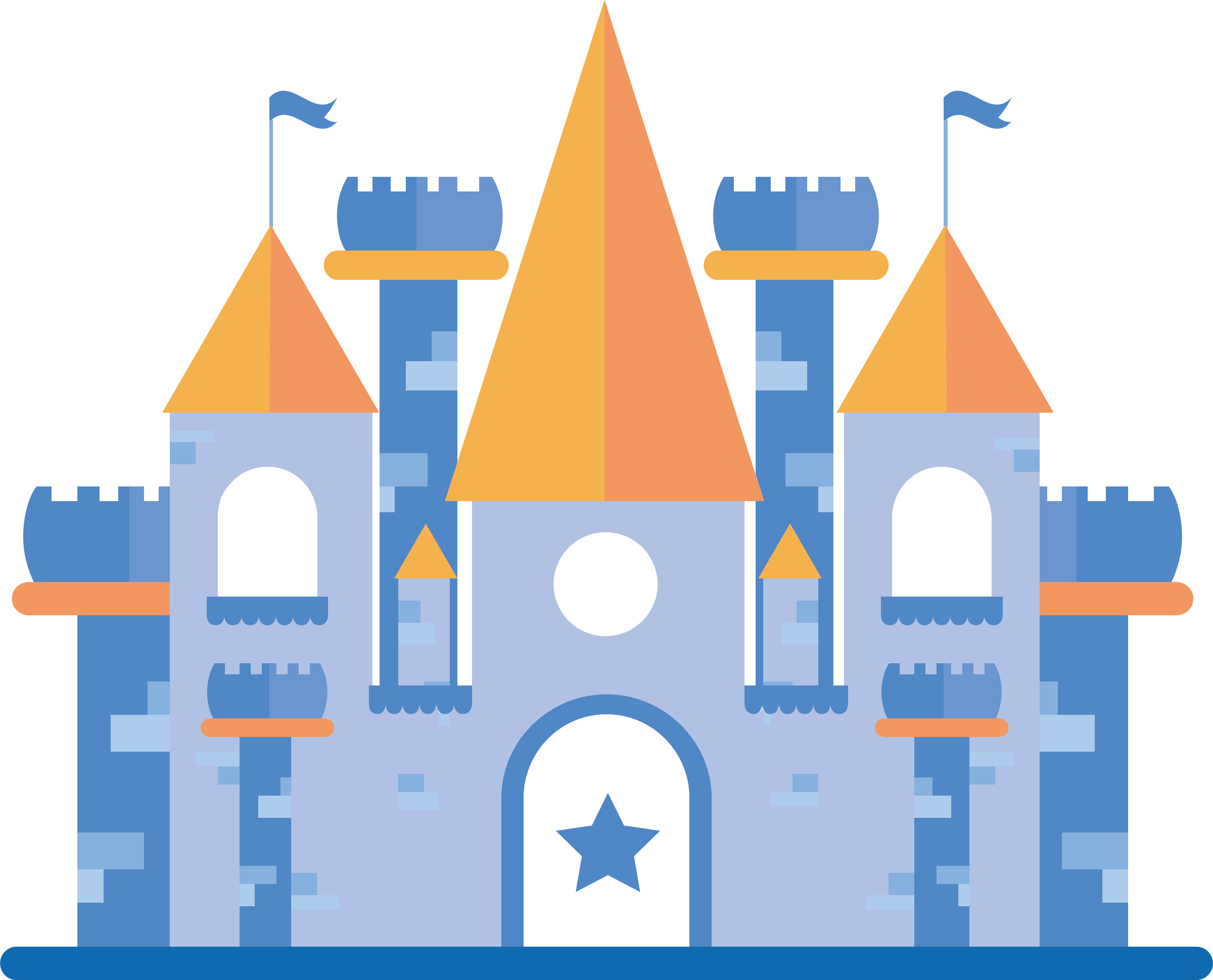 Fairytale Castle - Castle Vector Png (2729x2206), Png Download