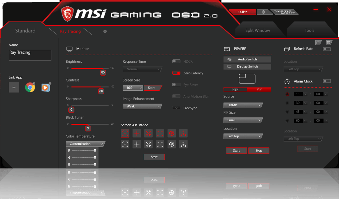 Osd - Msi Optix Mag321cqr (2181x834), Png Download