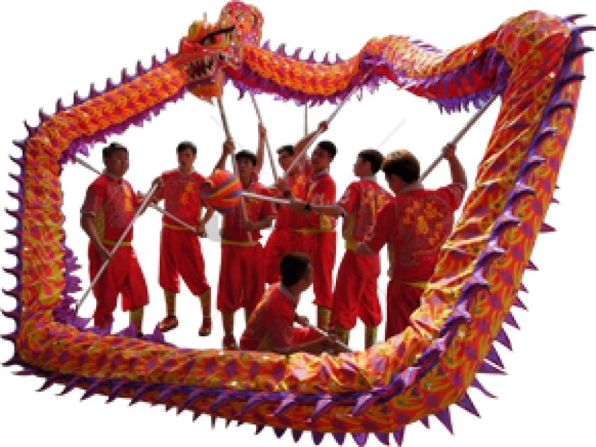 Free Png Download Dragon Dance Png Images Background - Dragon Dance Png (850x637), Png Download