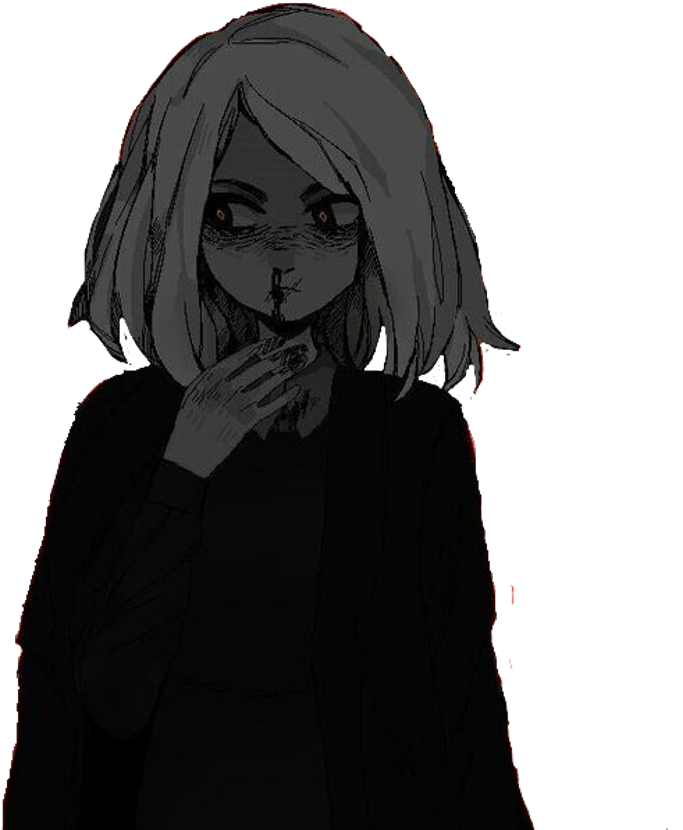 #girl #tumblr #creepy #blood #hurt #dark - Illustration (1024x931), Png Download