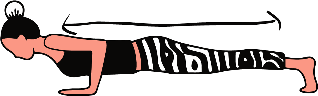 #5 Push Up Pose Or Four Limbed Staff Pose - Press Up (1191x842), Png Download