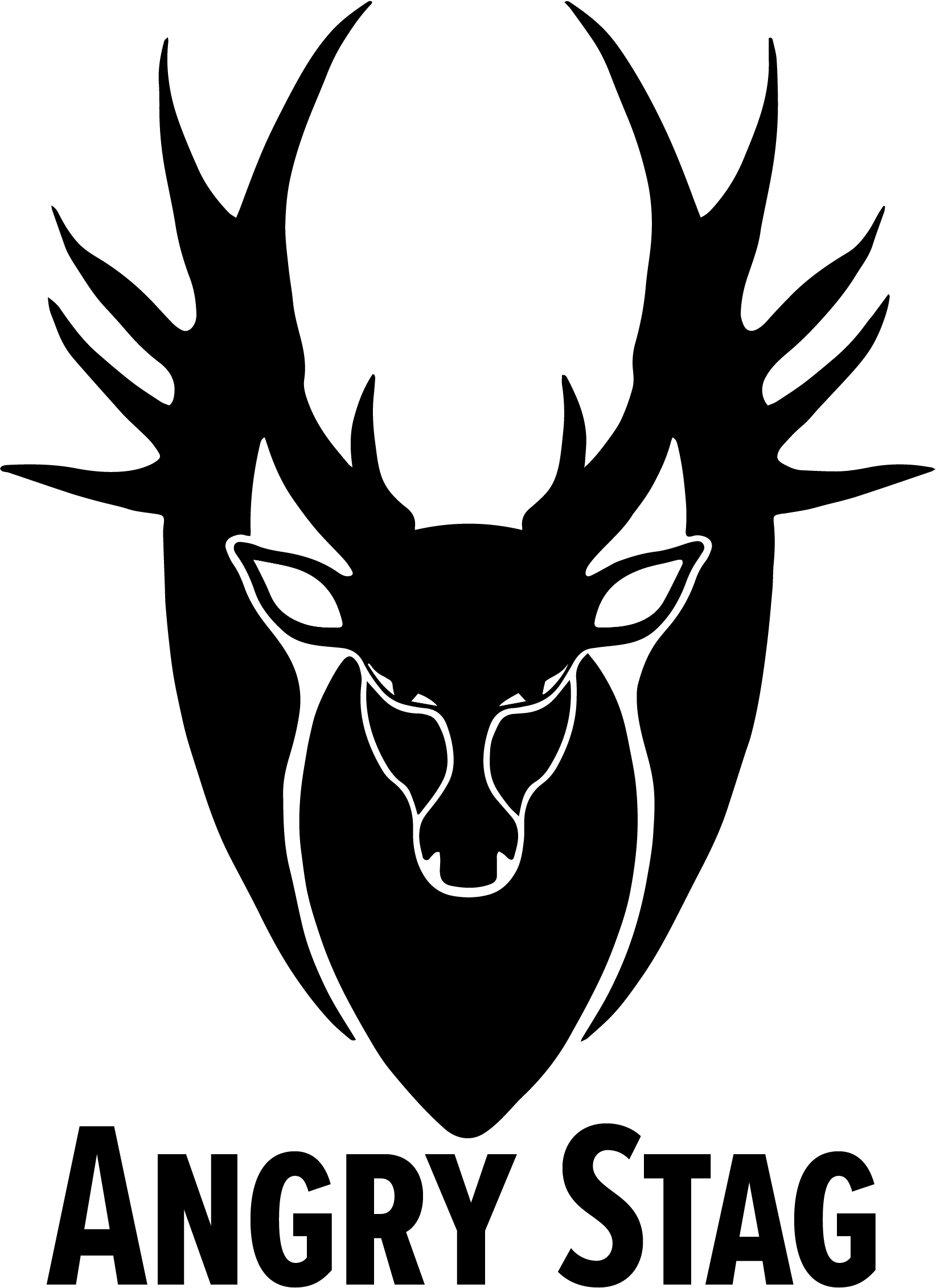 Elegance - Angry Stag Logo (1644x2262), Png Download