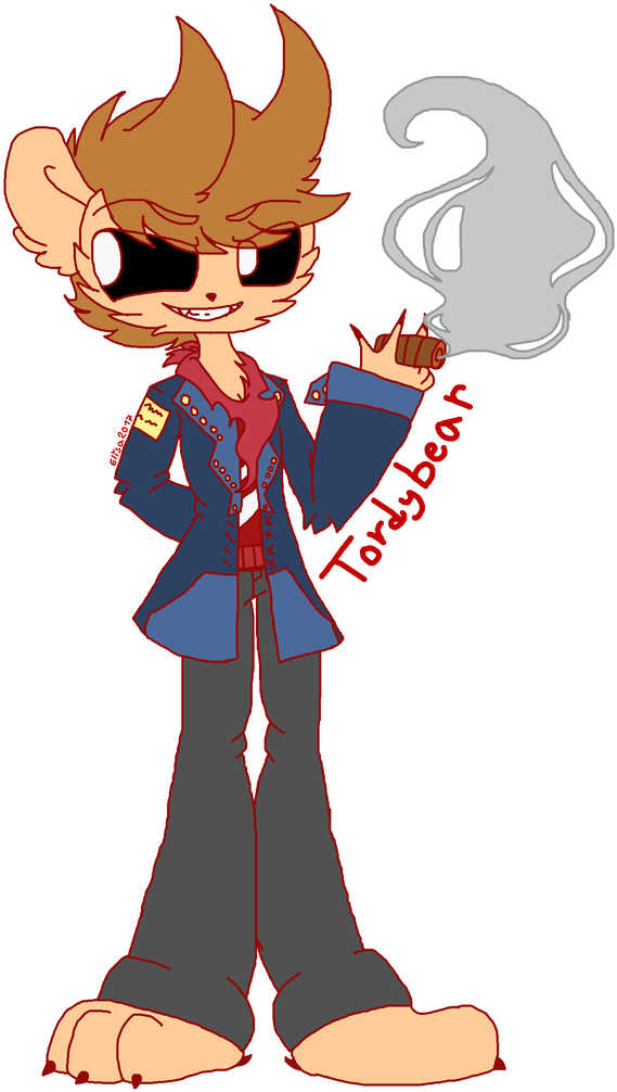Red Grizzly Leader - Cartoon (569x1006), Png Download
