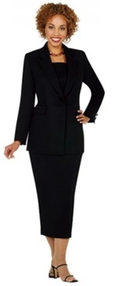 Ben Marc 2295 Single Breasted One Button 2 Pc Suit - Vestido Rojo Calvin Klein Mangas Campana (900x1163), Png Download