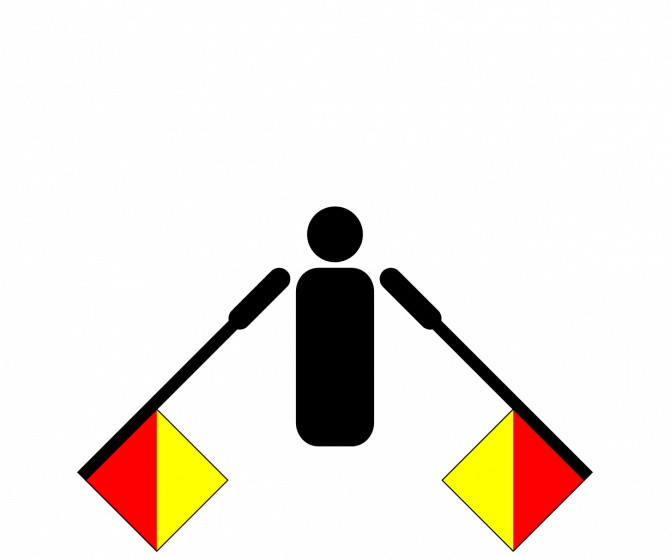 Cuál Es El Verdadero Origen Del Símbolo De La Paz Png - Semaphore Flag (670x558), Png Download