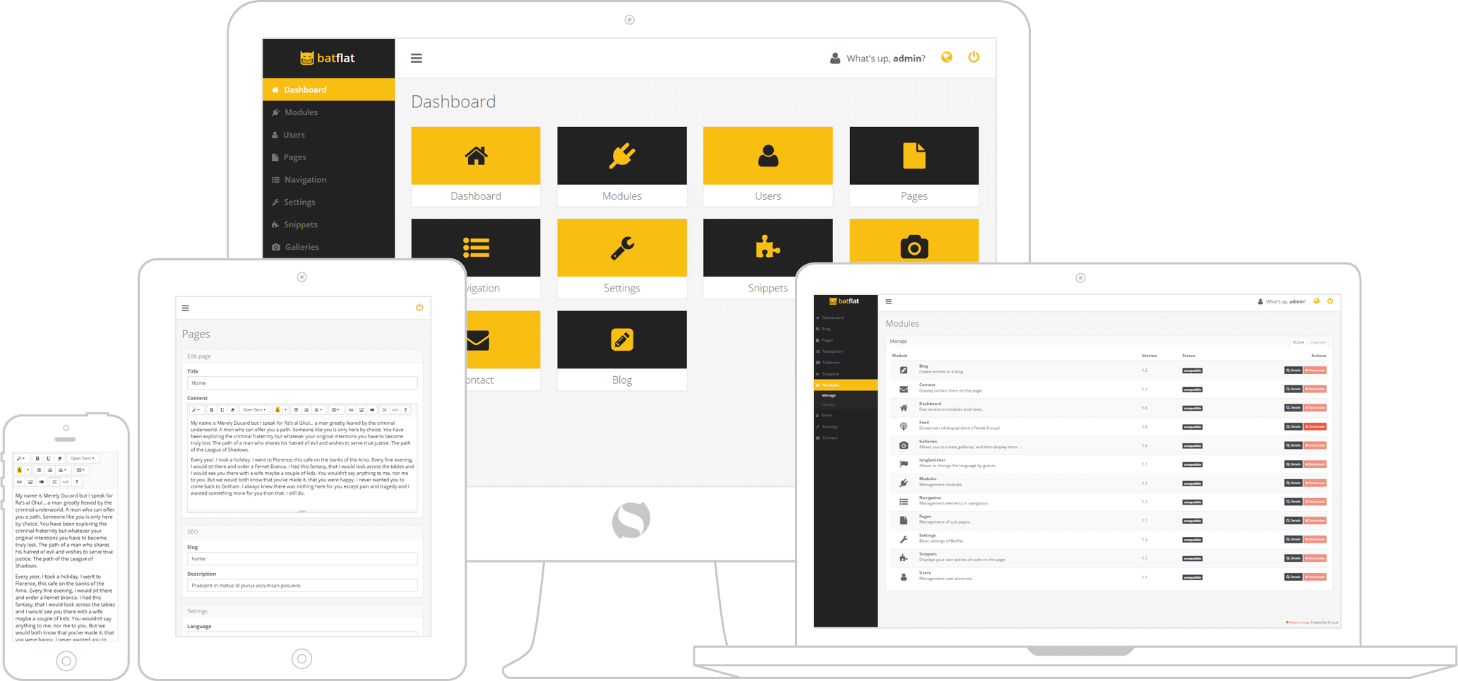 Flat File Cms - Light Cms (2065x965), Png Download