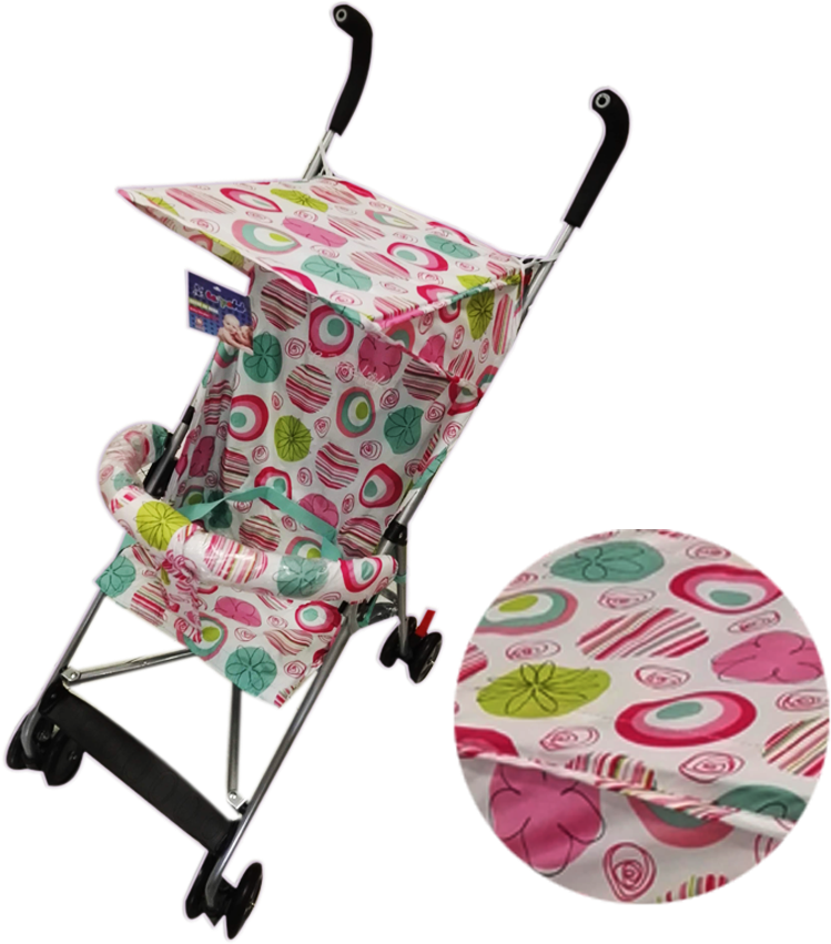 Coche Paseador Figuras Geometricas Rosas - Cart (850x850), Png Download