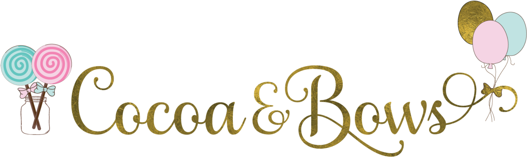 Cocoa&bows - Calligraphy (1894x610), Png Download