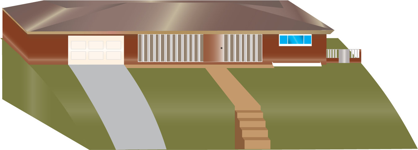 The Process Of Making A 2d House Using Adobe Illustrator - Architecture (1400x800), Png Download