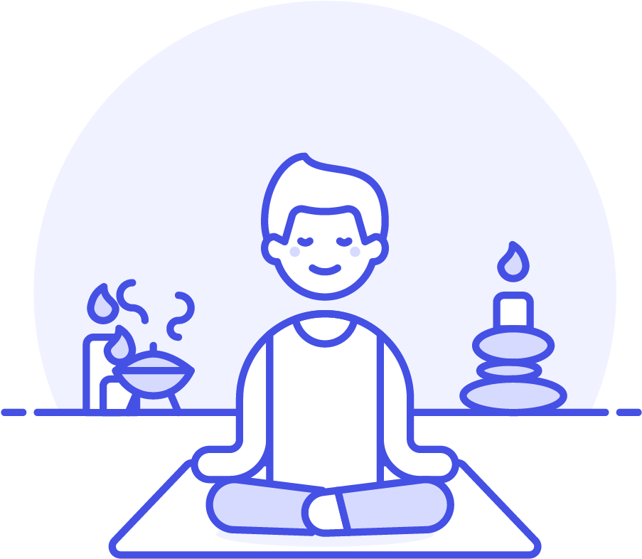 01 Spa Meditation Male Caucasian - Sitting (1024x1148), Png Download