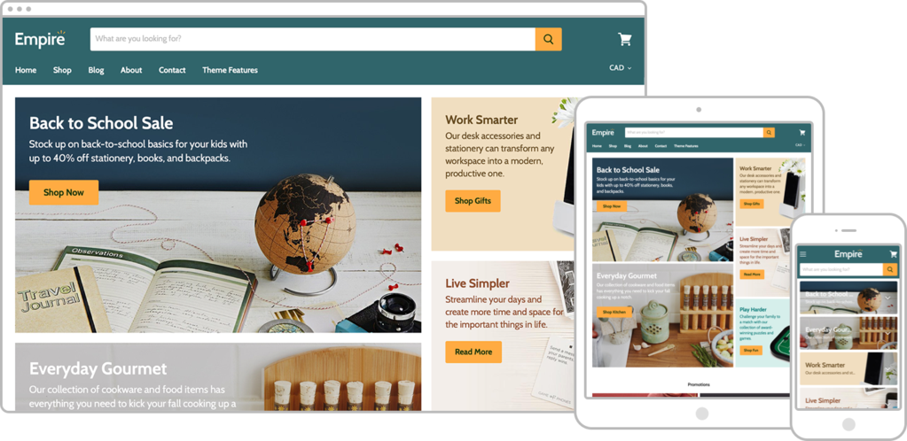Can Turn Your Store Into An Amazon Or Walmart Lookalike - Empire Shopify Theme (1023x498), Png Download