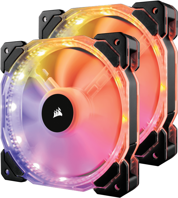 Corsair Hd140 Rgb Led 140mm Pwm Fan Twin Pack With - Corsair Hd120 (645x700), Png Download