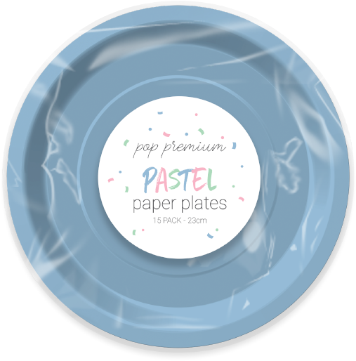 Pastel Disposable Paper Plates 23cm - Circle (800x620), Png Download