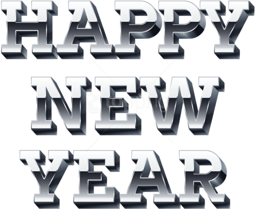Free Png Happy New Year Silver Png - Graphics (850x697), Png Download