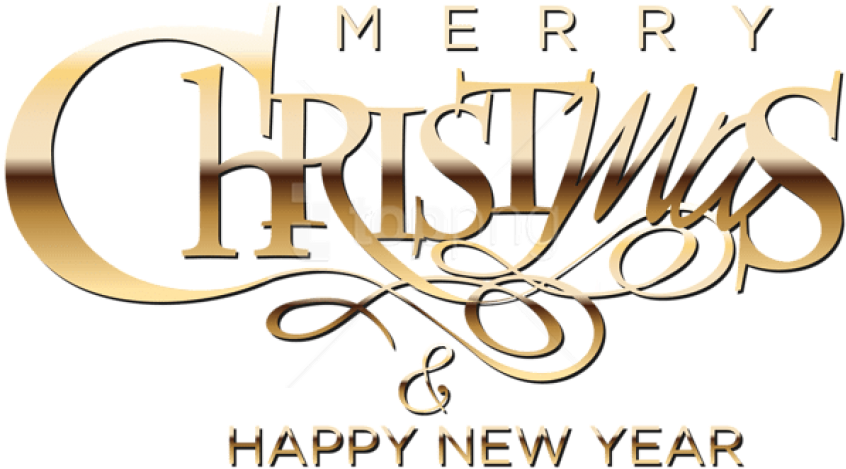 Free Png Merry Christmas And Happy New Year Png - Merry Christmas And Happy New Year 2019 Png (850x488), Png Download