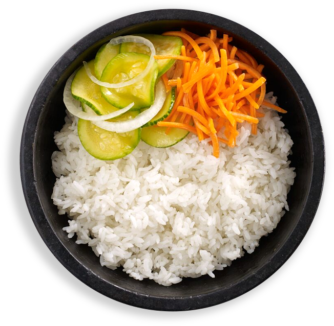 We Make It Fresh, You Make It Bold Craft Your Own Bibimbap - White Rice (767x669), Png Download